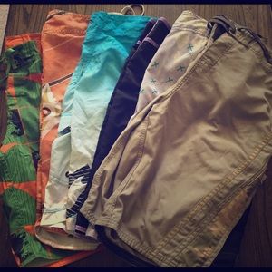 Pack of 6 board shorts bathing suits swim trunks